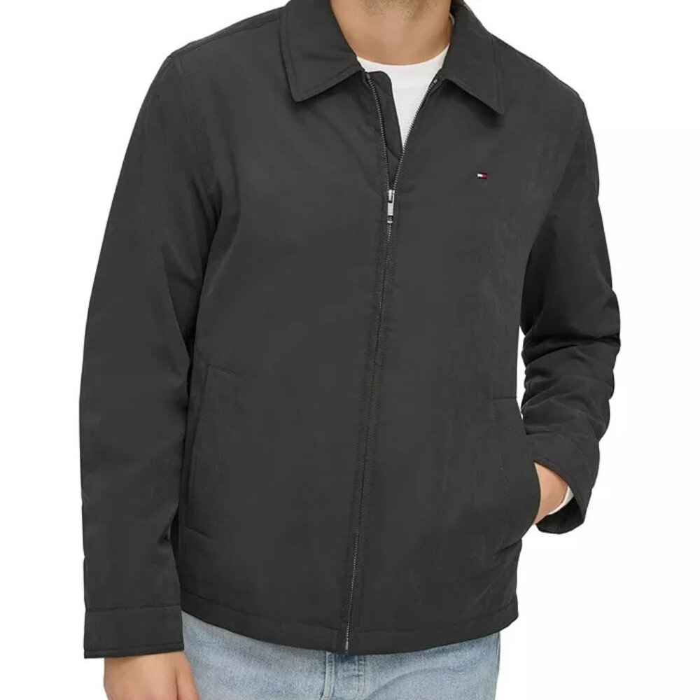 TOMMY HILFIGER Men's Lightweight Full Zip-Front Jacket Medium